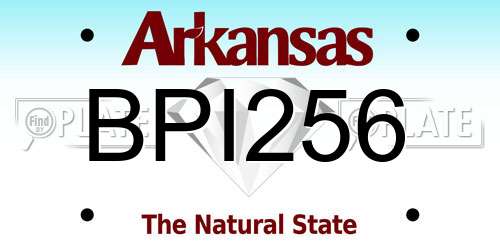 BPI256 Arkansas License Plate