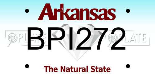 BPI272 Arkansas License Plate