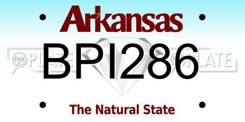 BPI286 Arkansas License Plate