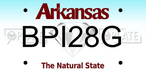 BPI28G Arkansas License Plate