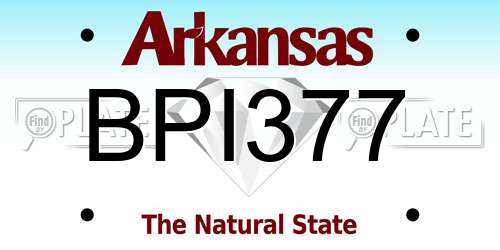 BPI377 Arkansas License Plate