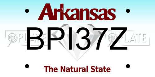 BPI37Z Arkansas License Plate