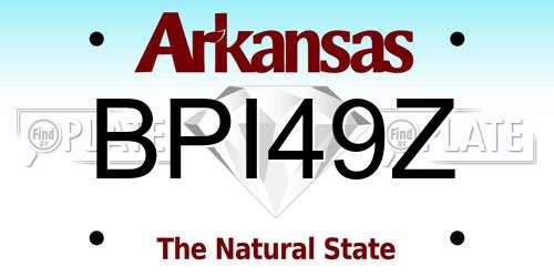 BPI49Z Arkansas License Plate