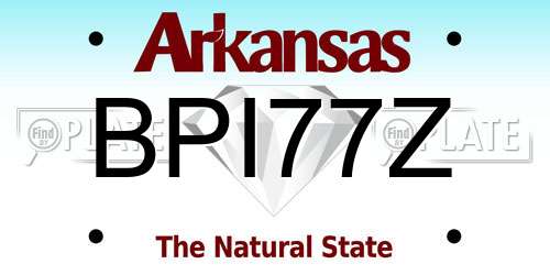 BPI77Z Arkansas License Plate