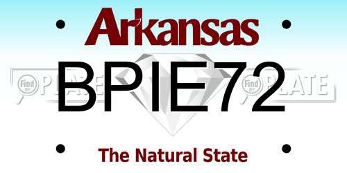 BPIE72 Arkansas License Plate