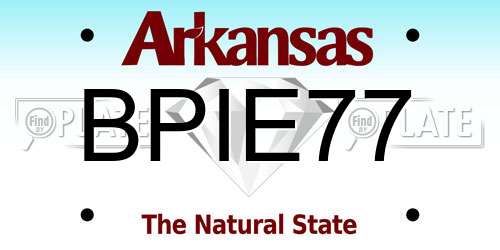 BPIE77 Arkansas License Plate