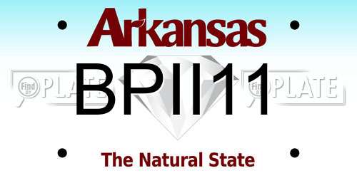 BPII11 Arkansas License Plate