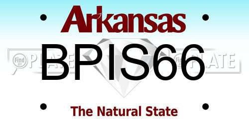 BPIS66 Arkansas License Plate