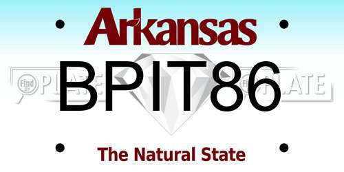 BPIT86 Arkansas License Plate