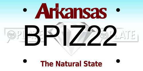 BPIZ22 Arkansas License Plate