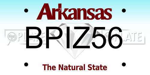 BPIZ56 Arkansas License Plate