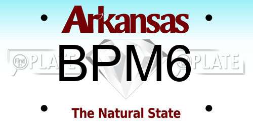 BPM6 Arkansas License Plate
