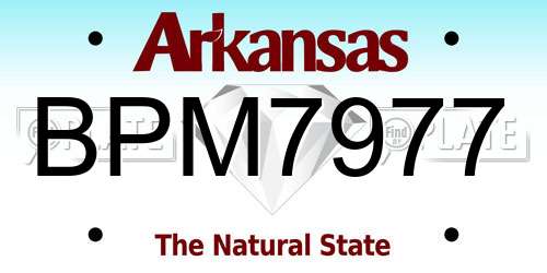 BPM7977 Arkansas License Plate