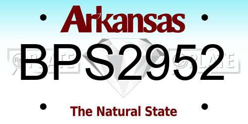 BPS2952 Arkansas License Plate