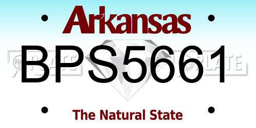 BPS5661 Arkansas License Plate