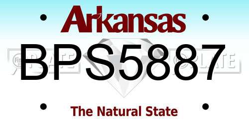 BPS5887 Arkansas License Plate