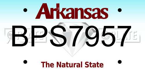 BPS7957 Arkansas License Plate