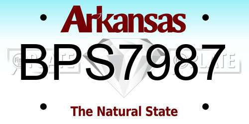 BPS7987 Arkansas License Plate