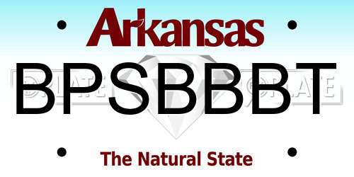 BPSBBBT Arkansas License Plate