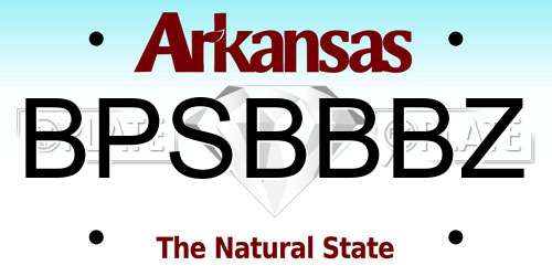 BPSBBBZ Arkansas License Plate