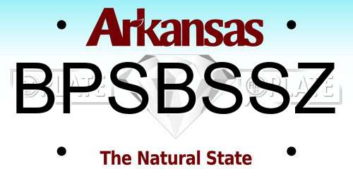 BPSBSSZ Arkansas License Plate