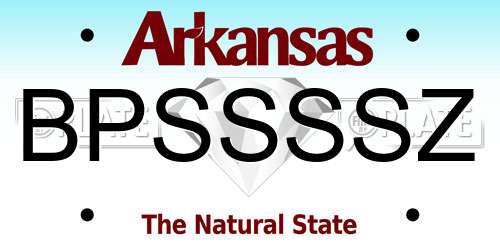 BPSSSSZ Arkansas License Plate
