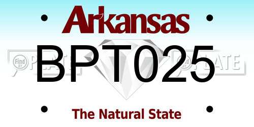 BPT025 Arkansas License Plate
