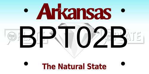 BPT02B Arkansas License Plate