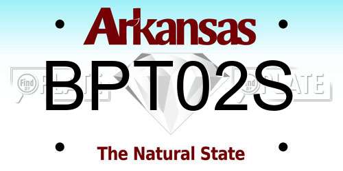 BPT02S Arkansas License Plate