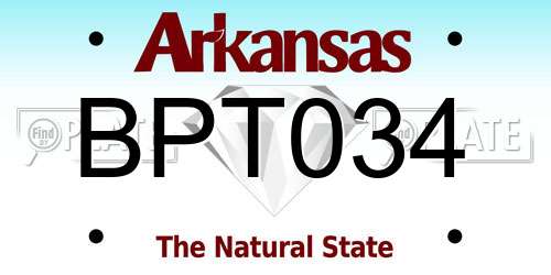 BPT034 Arkansas License Plate
