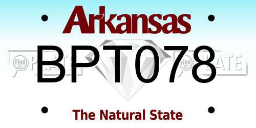 BPT078 Arkansas License Plate