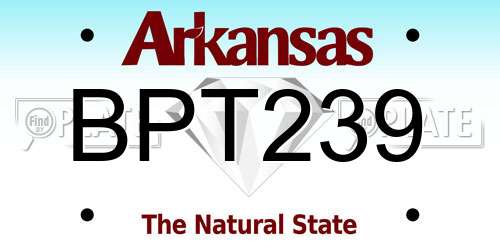 BPT239 Arkansas License Plate