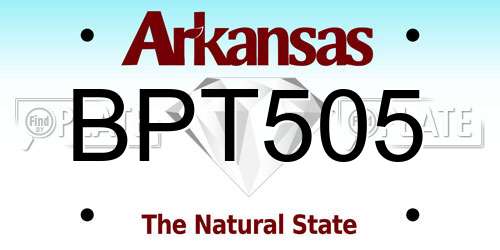 BPT505 Arkansas License Plate