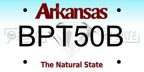 BPT50B Arkansas License Plate