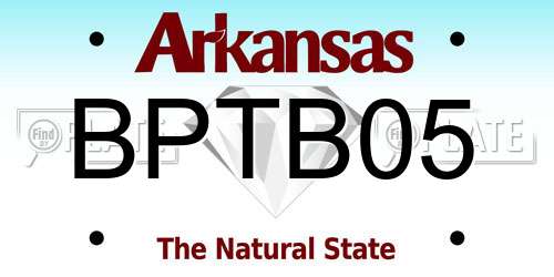 BPTB05 Arkansas License Plate