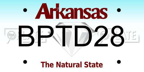 BPTD28 Arkansas License Plate