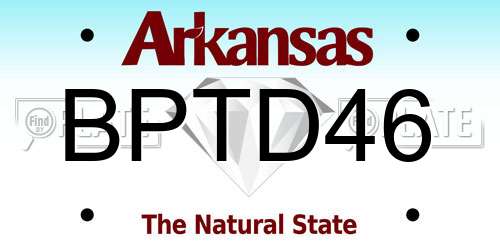 BPTD46 Arkansas License Plate