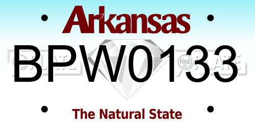 BPW0133 Arkansas License Plate