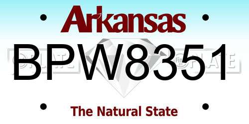 BPW8351 Arkansas License Plate