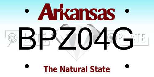 BPZ04G Arkansas License Plate
