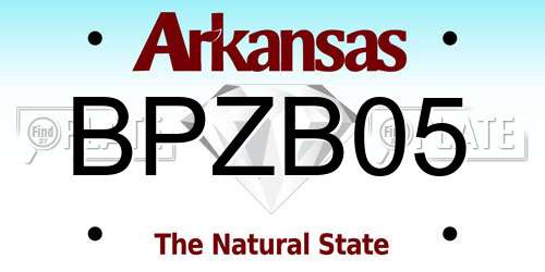 BPZB05 Arkansas License Plate
