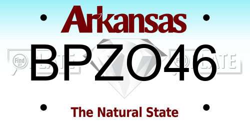BPZO46 Arkansas License Plate