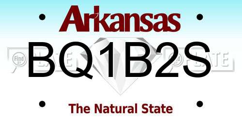 BQ1B2S Arkansas License Plate