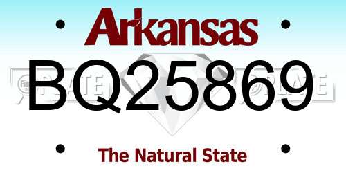 BQ25869 Arkansas License Plate