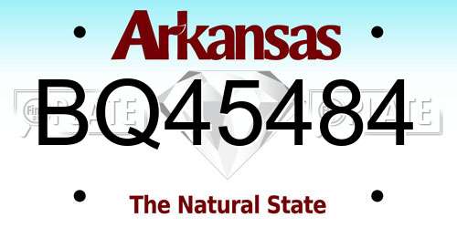 BQ45484 Arkansas License Plate
