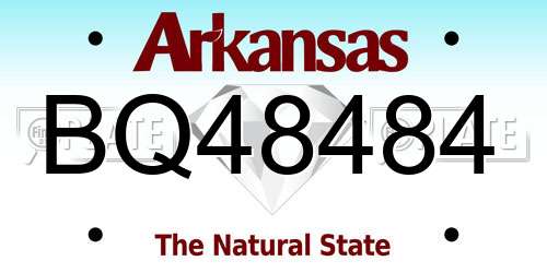 BQ48484 Arkansas License Plate