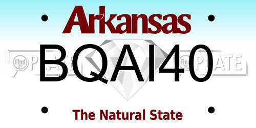 BQAI40 Arkansas License Plate