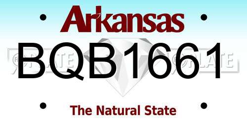 BQB1661 Arkansas License Plate