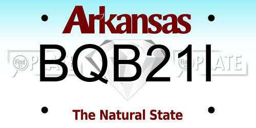 BQB21I Arkansas License Plate