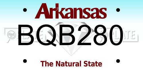 BQB280 Arkansas License Plate
